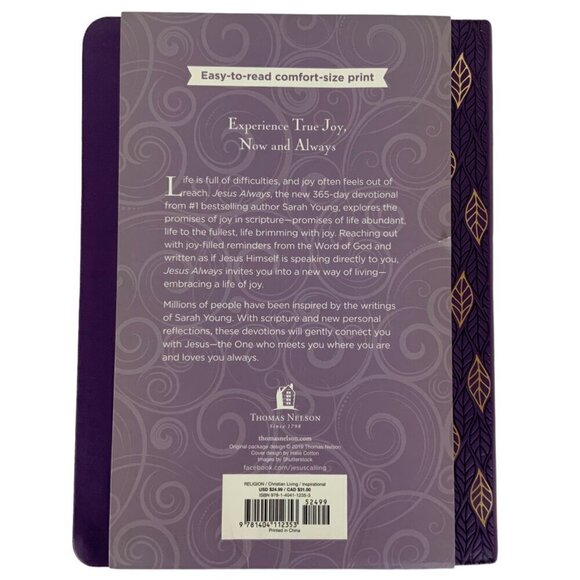 Jesus Always Embracing Joy In His Presence 365-Day Devotional By Sarah Young - Picture 2 of 5